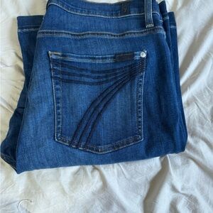 7 For All Mankind Dark Blue Denim Jeans